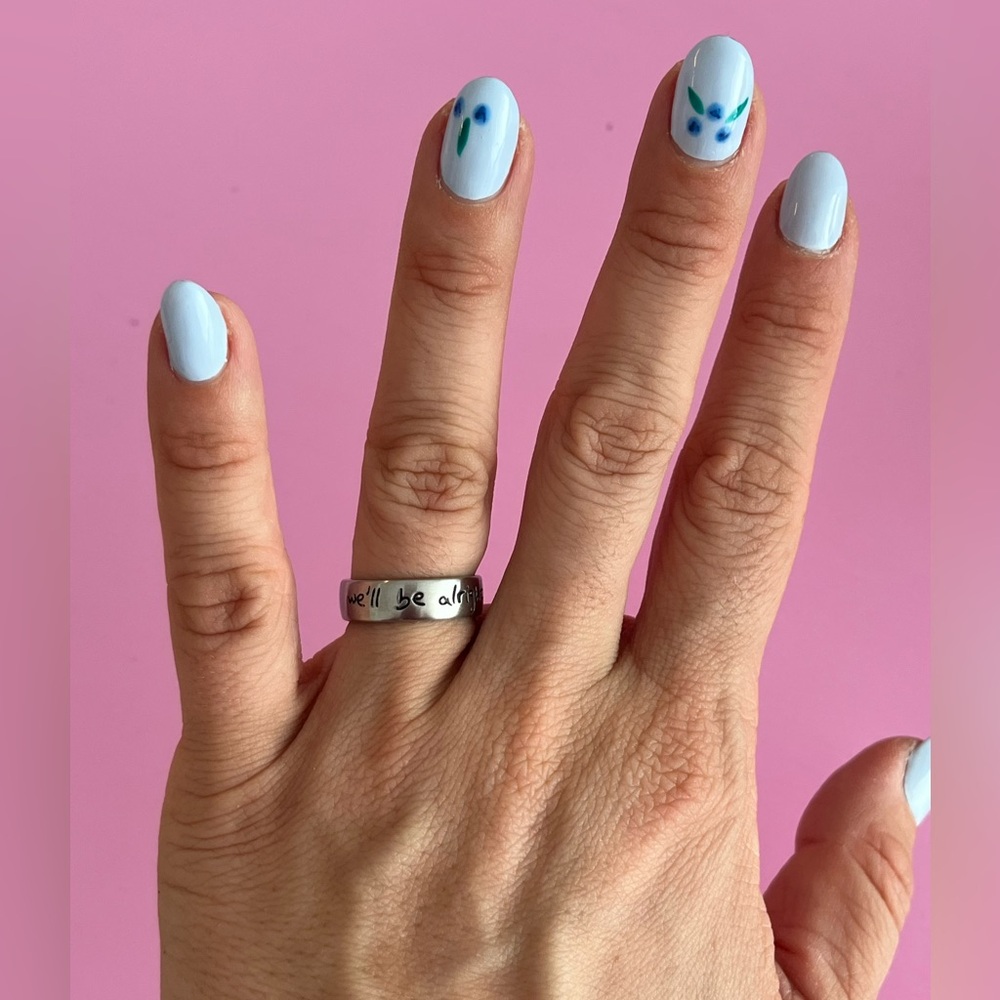 Harry Styles Fine Line “we’ll be alright” silver ring